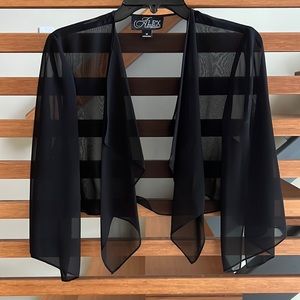 Alex Evenings size M black evening shawl